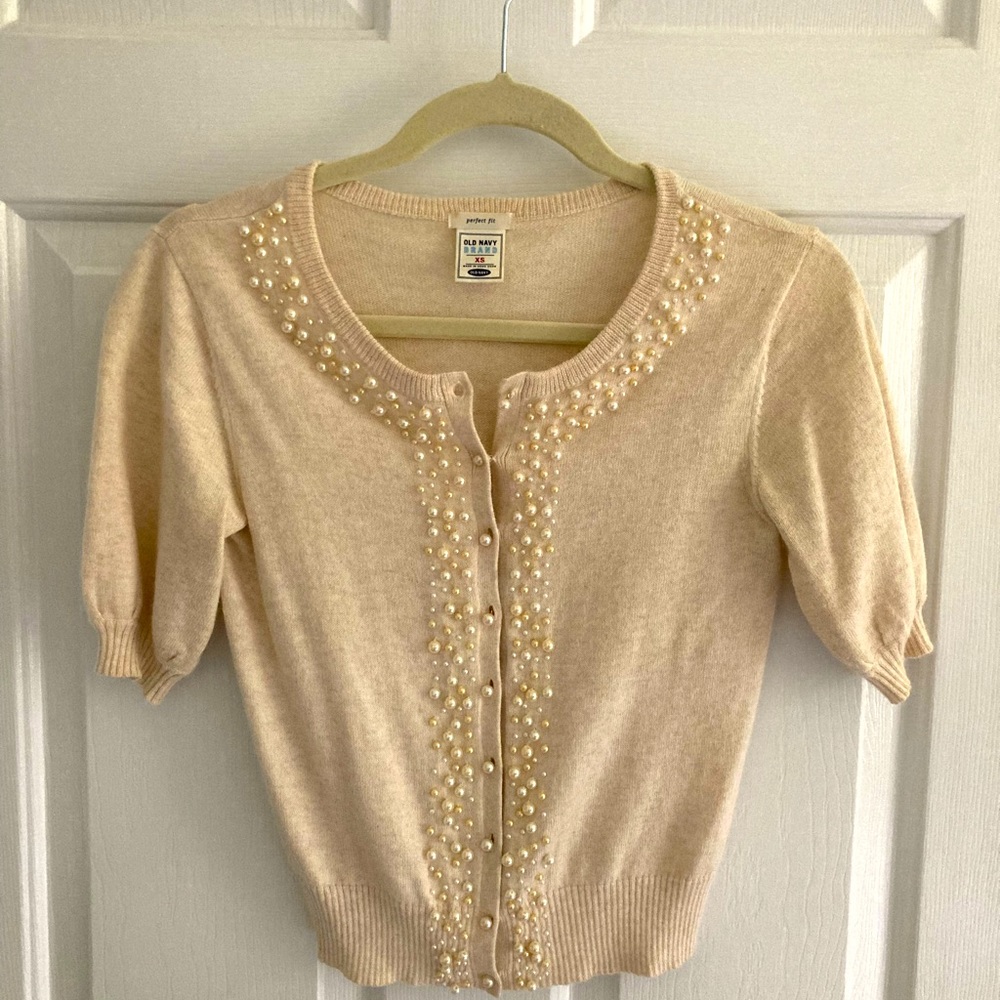 Old Navy Angora Pearl Cardigan